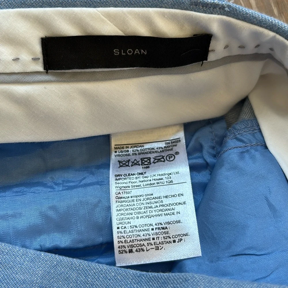 Banana Republic Women Sloan light blue pants Size 2 Petite - Picture 8 of 11